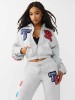 CRYSTAL PATCH GIRLFRIEND ZIP HOODIE