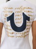 SCRIPT LOGO V NECK TEE