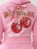 CHERRY SHRUNKEN ZIP HOODIE