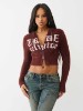 JACQUARD LOGO FUZZY ZIP HOODIE