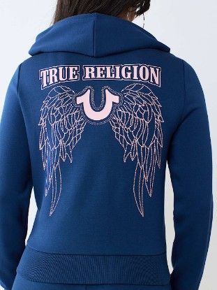 CRYSTAL WING ZIP HOODIE