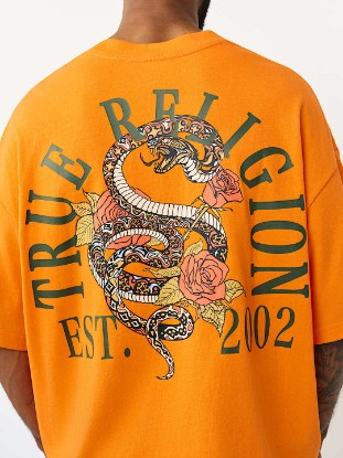 FLORAL SNAKE HEAVYWEIGHT OVERSIZED TEE