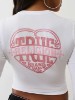 GLITTER PUFF PRINT HERITAGE LONG SLEEVE BABY TEE