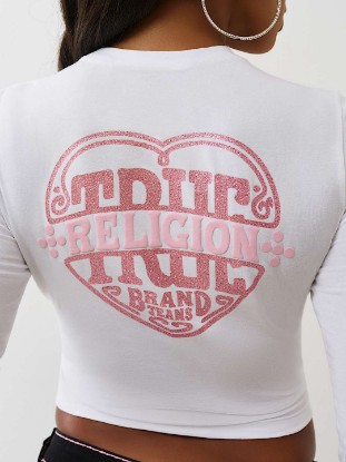 GLITTER PUFF PRINT HERITAGE LONG SLEEVE BABY TEE