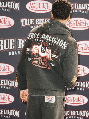 TRUE RELIGION X VON DUTCH TATTOO ZIP HOODIE