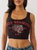 CRYSTAL TIGER CROPPED TANK