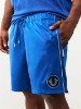 MESH BLOCK SATIN SHORT