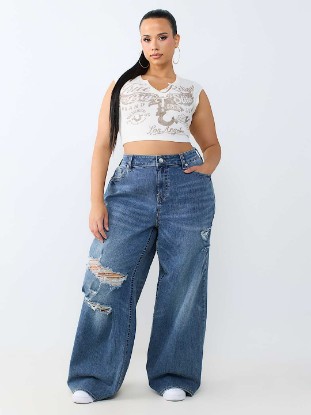 PLUS JESSIE MID RISE SUPER BAGGY JEAN