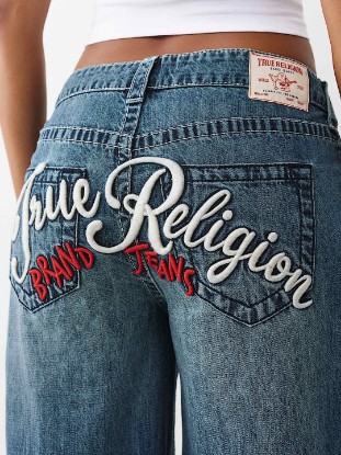 JESSIE EMBROIDERED SUPER BAGGY JEAN