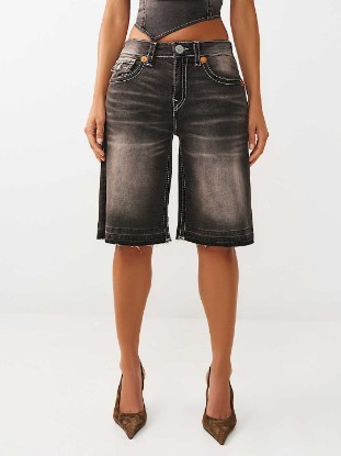 BIG T FLAP BAGGY DENIM JORT