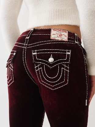 BECCA MID RISE VELVET SUPER T BOOTCUT JEAN
