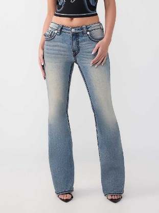 BECCA MID RISE SUPER T FLAP BOOTCUT JEAN