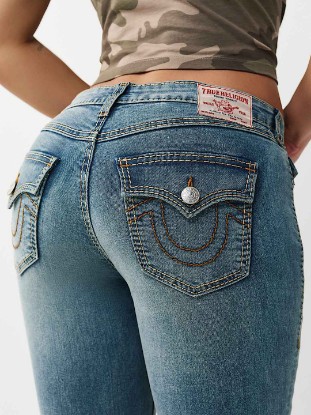 BECCA MID RISE BIG T FLAP BOOTCUT JEAN