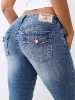 BECCA MID RISE BIG T FLAP BOOTCUT JEAN