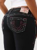 BECCA MID RISE BIG T BOOTCUT JEAN