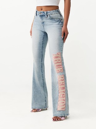BECCA MID RISE ARCHED LOGO  BOOTCUT JEAN