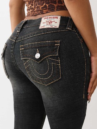 BECCA MID RISE BIG T BOOTCUT JEAN