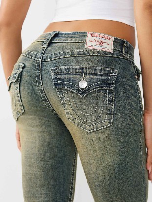 BECCA MID RISE BIG T BOOTCUT JEAN