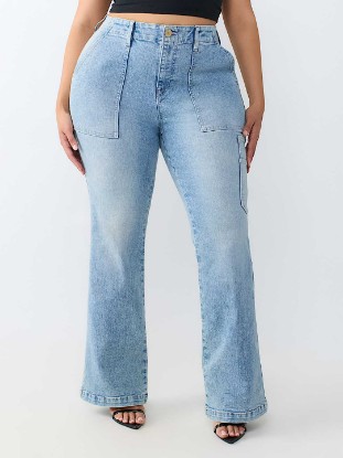 PLUS BECCA MID RISE CARPENTER BOOTCUT JEAN