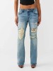 BECCA MID RISE RIGID FRONT FLAP BOOTCUT JEAN