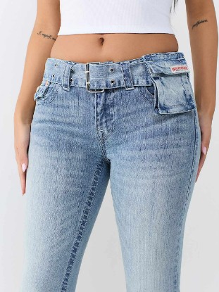 BECCA CARGO BELT FLAP BOOTCUT JEAN