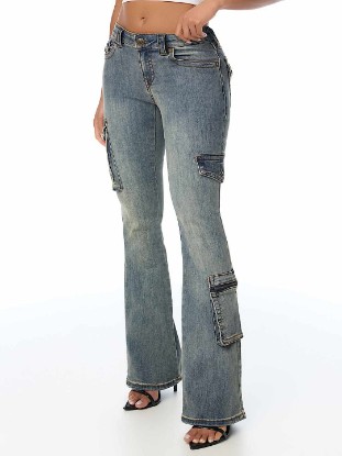 BECCA LOW RISE CARGO BOOTCUT