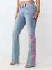 BECCA MID RISE CRYSTAL BOOTCUT JEAN