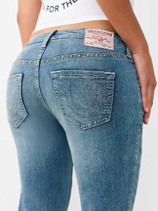 BECCA MID RISE STUDDED BOOTCUT JEAN