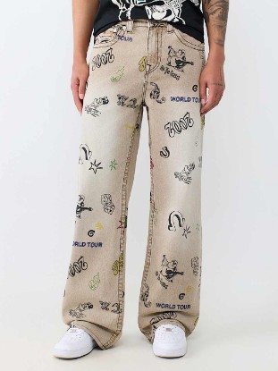 VINNY DOODLE FLAP ULTRA BAGGY JEAN 34"