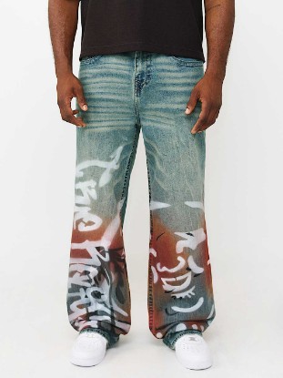 VINNY AIRBRUSH ULTRA BAGGY JEAN 34"