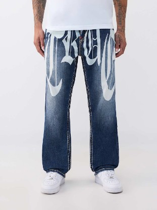 BOBBY SUPER T GRAPHIC FLAP BAGGY JEAN 32"