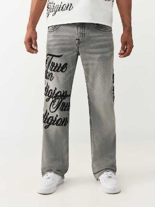 BILLY EMBROIDERED LEG FLAP BOOTCUT JEAN