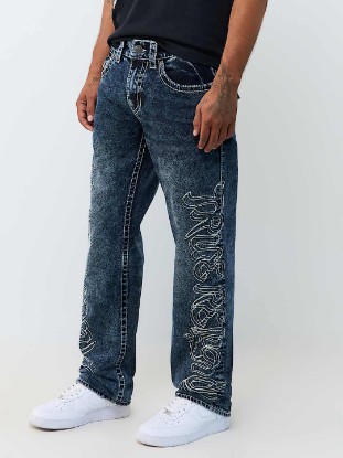 RICKY BIG T EMBROIDERED FLAP STRAIGHT JEAN 34\"