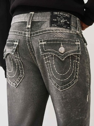 RICKY PRINTED FLEECE SUPER T STRAIGHT JEAN 34”