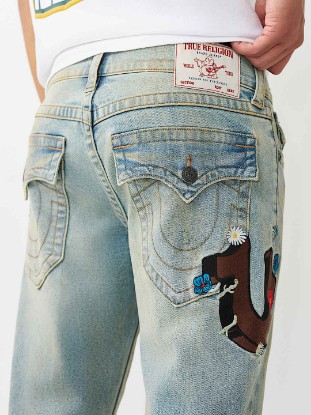 RICKY EMBROIDERED POCKET FLAP STRAIGHT JEAN 34\"