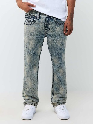Ricky Acid Wash Flap Straight Jean 34"