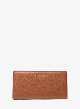 Picture of Bryant Large Pebbled Leather Snap-Front Wallet in LUGGAGE