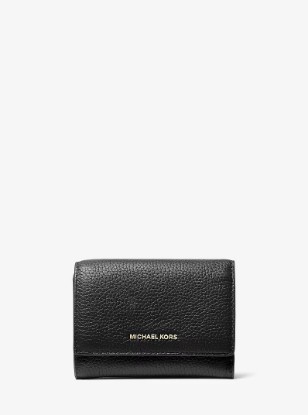 Picture of Bryant Medium Pebbled Leather Wallet in BLACK