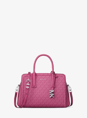 Picture of Petit sac à main Laila en cuir à logo Signature en FRAMBOISE