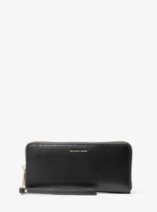 Picture of Grand portefeuille continental Jet Set Travel en cuir en NOIR