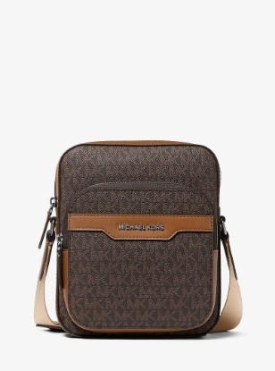 Picture of Hudson Mini Signature Logo Flight Bag in BROWN/LUGGAGE