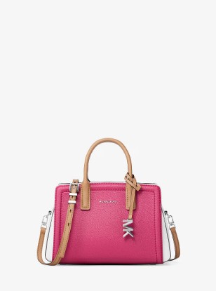 Picture of Laila Extra-Small Color-Block Leather Crossbody Bag in PEANUT MULTI