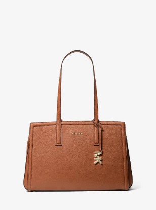 Picture of Laila Medium Leather Tote Bag in LUGGAGE