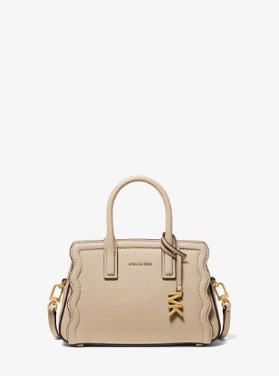 Picture of Laila Extra-Small Pebbled Leather Convertible Crossbody Bag in KHAKI