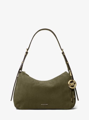 Picture of Nolita Medium Nubuck Shoulder Bag in HUSK | Michael Kors [US]