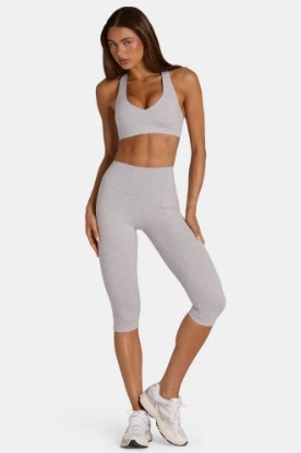 Picture of Soft Active Capri Leggings in Grey Marl