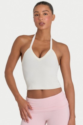 Bo+Tee model Kiele wearing the BT16359__Ivory Tops in Ivory Modal fabric perfect for casual day out
