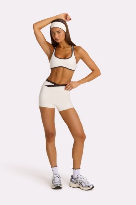 Picture of Soft Active Wrap Waist Shorts in Coconut
