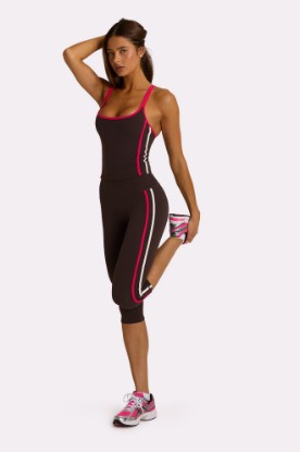 Picture of Soft Active Capri Leggings in Truffle