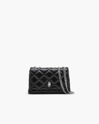 Image 1 of 4 showing The Quilted Slim Dual Convertible Shoulder Bag in BLACK